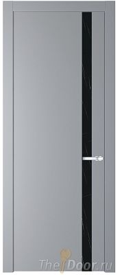 Дверь Profil Doors 18PW цвет Смоки (RAL 870-02) стекло Неро мрамор молдинг Серебро Дверь Profil Doors 18PW цвет Смоки (RAL 870-02) стекло Неро мрамор молдинг Серебро