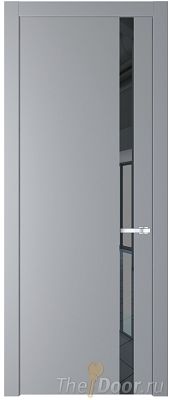 Дверь Profil Doors 18PW цвет Смоки (RAL 870-02) стекло Зеркало Grey молдинг Серебро