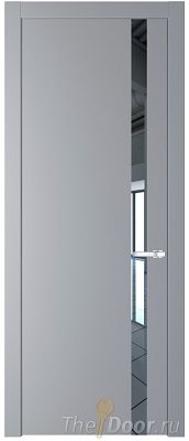 Дверь Profil Doors 18PW цвет Смоки (RAL 870-02) стекло Зеркало молдинг Серебро Дверь Profil Doors 18PW цвет Смоки (RAL 870-02) стекло Зеркало молдинг Серебро