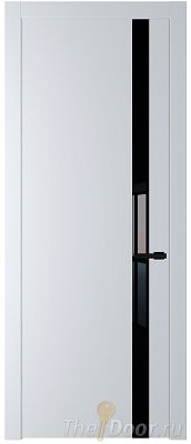 Дверь Profil Doors 18PW цвет Вайт (RAL 110 96 02) стекло Lacobel Черный лак молдинг Черный матовый