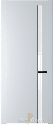 Дверь Profil Doors 18PW цвет Вайт (RAL 110 96 02) стекло Lacobel лак Классик молдинг Черный матовый
