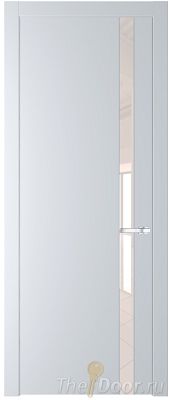 Дверь Profil Doors 18PW цвет Вайт (RAL 110 96 02) стекло Lacobel Перламутровый лак молдинг Серебро Дверь Profil Doors 18PW цвет Вайт (RAL 110 96 02) стекло Lacobel Перламутровый лак молдинг Серебро