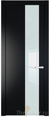 Дверь Profil Doors 19PW цвет Блэк стекло Lacobel Белый лак молдинг Серебро Дверь Profil Doors 19PW цвет Блэк стекло Lacobel Белый лак молдинг Серебро