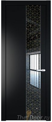 Дверь Profil Doors 19PW цвет Блэк стекло Лоран узор золото молдинг Серебро Дверь Profil Doors 19PW цвет Блэк стекло Лоран узор золото молдинг Серебро