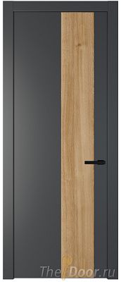 Дверь Profil Doors 19PW цвет Графит (Pantone 425С) вставка Дуб Карамель молдинг Черный матовый Дверь Profil Doors 19PW цвет Графит (Pantone 425С) вставка Дуб Карамель молдинг Черный матовый