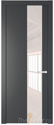 Дверь Profil Doors 19PW цвет Графит (Pantone 425С) стекло Lacobel Перламутровый лак молдинг Серебро Дверь Profil Doors 19PW цвет Графит (Pantone 425С) стекло Lacobel Перламутровый лак молдинг Серебро