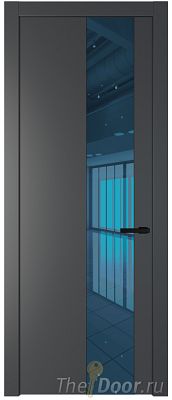 Дверь Profil Doors 19PW цвет Графит (Pantone 425С) стекло Зеркало Blue молдинг Черный матовый Дверь Profil Doors 19PW цвет Графит (Pantone 425С) стекло Зеркало Blue молдинг Черный матовый