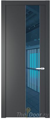 Дверь Profil Doors 19PW цвет Графит (Pantone 425С) стекло Зеркало Blue молдинг Серебро Дверь Profil Doors 19PW цвет Графит (Pantone 425С) стекло Зеркало Blue молдинг Серебро