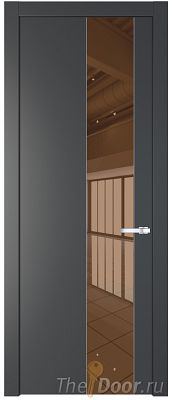 Дверь Profil Doors 19PW цвет Графит (Pantone 425С) стекло Зеркало Bronza молдинг Серебро Дверь Profil Doors 19PW цвет Графит (Pantone 425С) стекло Зеркало Bronza молдинг Серебро