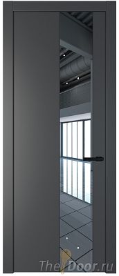 Дверь Profil Doors 19PW цвет Графит (Pantone 425С) стекло Зеркало молдинг Черный матовый Дверь Profil Doors 19PW цвет Графит (Pantone 425С) стекло Зеркало молдинг Черный матовый