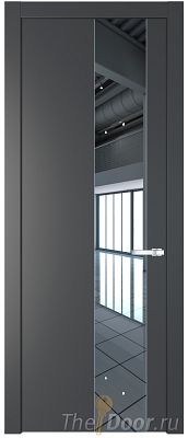Дверь Profil Doors 19PW цвет Графит (Pantone 425С) стекло Зеркало молдинг Серебро Дверь Profil Doors 19PW цвет Графит (Pantone 425С) стекло Зеркало молдинг Серебро