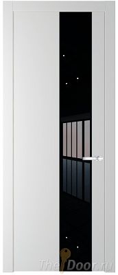 Дверь Profil Doors 19PW цвет Крем Вайт (RAL 120-02) стекло Lacobel Черный лак молдинг Серебро Дверь Profil Doors 19PW цвет Крем Вайт (RAL 120-02) стекло Lacobel Черный лак молдинг Серебро