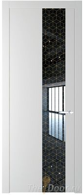 Дверь Profil Doors 19PW цвет Крем Вайт (RAL 120-02) стекло Лоран узор золото молдинг Серебро Дверь Profil Doors 19PW цвет Крем Вайт (RAL 120-02) стекло Лоран узор золото молдинг Серебро