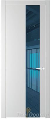 Дверь Profil Doors 19PW цвет Крем Вайт (RAL 120-02) стекло Зеркало Blue молдинг Серебро