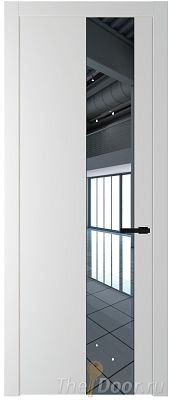 Дверь Profil Doors 19PW цвет Крем Вайт (RAL 120-02) стекло Зеркало молдинг Черный матовый