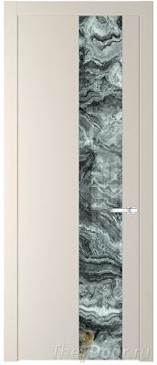 Дверь Profil Doors 19PW цвет Кремовая Магнолия (RAL 120-04) стекло Атриум серебро молдинг Серебро