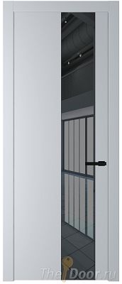 Дверь Profil Doors 19PW цвет Лайт Грей (RAL 870-01) стекло Зеркало Grey молдинг Черный матовый