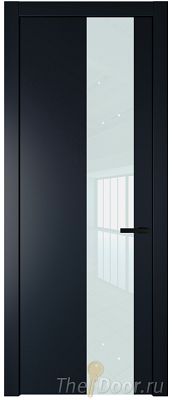 Дверь Profil Doors 19PW цвет Нэви Блу (RAL 7016) стекло Lacobel Белый лак молдинг Черный матовый Дверь Profil Doors 19PW цвет Нэви Блу (RAL 7016) стекло Lacobel Белый лак молдинг Черный матовый