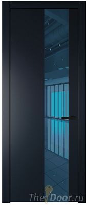 Дверь Profil Doors 19PW цвет Нэви Блу (RAL 7016) стекло Зеркало Blue молдинг Черный матовый Дверь Profil Doors 19PW цвет Нэви Блу (RAL 7016) стекло Зеркало Blue молдинг Черный матовый