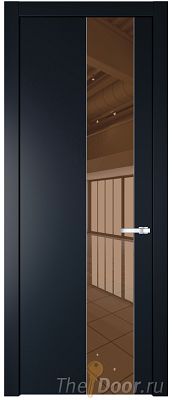 Дверь Profil Doors 19PW цвет Нэви Блу (RAL 7016) стекло Зеркало Bronza молдинг Серебро Дверь Profil Doors 19PW цвет Нэви Блу (RAL 7016) стекло Зеркало Bronza молдинг Серебро