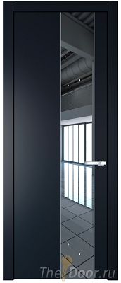 Дверь Profil Doors 19PW цвет Нэви Блу (RAL 7016) стекло Зеркало молдинг Серебро Дверь Profil Doors 19PW цвет Нэви Блу (RAL 7016) стекло Зеркало молдинг Серебро