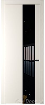 Дверь Profil Doors 19PW цвет Перламутр белый стекло Lacobel Черный лак молдинг Черный матовый Дверь Profil Doors 19PW цвет Перламутр белый стекло Lacobel Черный лак молдинг Черный матовый