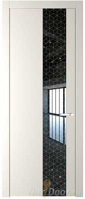 Дверь Profil Doors 19PW цвет Перламутр белый стекло Лоран узор золото молдинг Серебро Дверь Profil Doors 19PW цвет Перламутр белый стекло Лоран узор золото молдинг Серебро