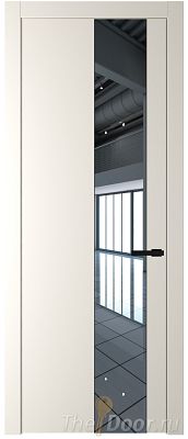 Дверь Profil Doors 19PW цвет Перламутр белый стекло Зеркало молдинг Черный матовый Дверь Profil Doors 19PW цвет Перламутр белый стекло Зеркало молдинг Черный матовый