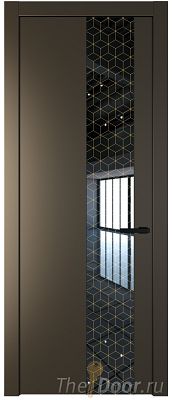 Дверь Profil Doors 19PW цвет Перламутр бронза стекло Лоран узор золото молдинг Черный матовый Дверь Profil Doors 19PW цвет Перламутр бронза стекло Лоран узор золото молдинг Черный матовый