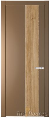 Дверь Profil Doors 19PW цвет Перламутр золото вставка Дуб Карамель молдинг Серебро