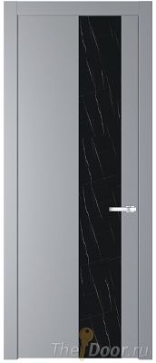 Дверь Profil Doors 19PW цвет Смоки (RAL 870-02) стекло Неро мрамор молдинг Серебро Дверь Profil Doors 19PW цвет Смоки (RAL 870-02) стекло Неро мрамор молдинг Серебро