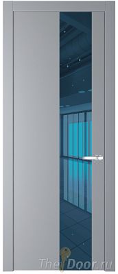 Дверь Profil Doors 19PW цвет Смоки (RAL 870-02) стекло Зеркало Blue молдинг Серебро Дверь Profil Doors 19PW цвет Смоки (RAL 870-02) стекло Зеркало Blue молдинг Серебро