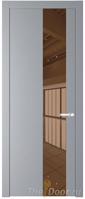 Дверь Profil Doors 19PW цвет Смоки (RAL 870-02) стекло Зеркало Bronza молдинг Серебро Дверь Profil Doors 19PW цвет Смоки (RAL 870-02) стекло Зеркало Bronza молдинг Серебро