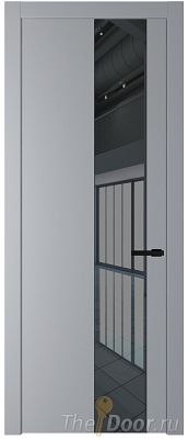 Дверь Profil Doors 19PW цвет Смоки (RAL 870-02) стекло Зеркало Grey молдинг Черный матовый Дверь Profil Doors 19PW цвет Смоки (RAL 870-02) стекло Зеркало Grey молдинг Черный матовый