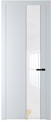 Дверь Profil Doors 19PW цвет Вайт (RAL 110 96 02) стекло Lacobel лак Классик молдинг Черный матовый