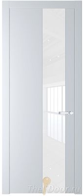 Дверь Profil Doors 19PW цвет Вайт (RAL 110 96 02) стекло Lacobel лак Классик молдинг Серебро