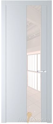 Дверь Profil Doors 19PW цвет Вайт (RAL 110 96 02) стекло Lacobel Перламутровый лак молдинг Серебро Дверь Profil Doors 19PW цвет Вайт (RAL 110 96 02) стекло Lacobel Перламутровый лак молдинг Серебро