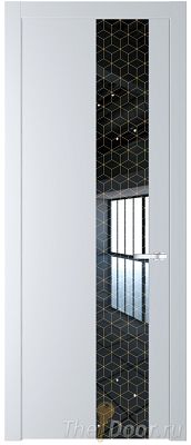 Дверь Profil Doors 19PW цвет Вайт (RAL 110 96 02) стекло Лоран узор золото молдинг Серебро Дверь Profil Doors 19PW цвет Вайт (RAL 110 96 02) стекло Лоран узор золото молдинг Серебро