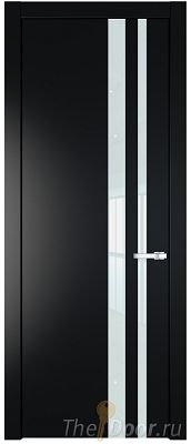 Дверь Profil Doors 20PW цвет Блэк стекло Lacobel Белый лак молдинг Серебро Дверь Profil Doors 20PW цвет Блэк стекло Lacobel Белый лак молдинг Серебро