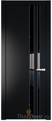 Дверь Profil Doors 20PW цвет Блэк стекло Lacobel Черный лак молдинг Серебро Дверь Profil Doors 20PW цвет Блэк стекло Lacobel Черный лак молдинг Серебро
