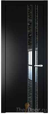 Дверь Profil Doors 20PW цвет Блэк стекло Лоран узор золото молдинг Серебро Дверь Profil Doors 20PW цвет Блэк стекло Лоран узор золото молдинг Серебро