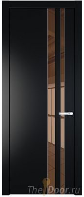 Дверь Profil Doors 20PW цвет Блэк стекло Зеркало Bronza молдинг Серебро Дверь Profil Doors 20PW цвет Блэк стекло Зеркало Bronza молдинг Серебро