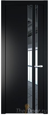 Дверь Profil Doors 20PW цвет Блэк стекло Зеркало молдинг Серебро Дверь Profil Doors 20PW цвет Блэк стекло Зеркало молдинг Серебро