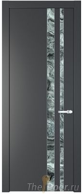 Дверь Profil Doors 20PW цвет Графит (Pantone 425С) стекло Атриум серебро молдинг Серебро