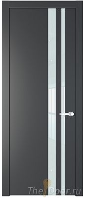 Дверь Profil Doors 20PW цвет Графит (Pantone 425С) стекло Lacobel Белый лак молдинг Серебро Дверь Profil Doors 20PW цвет Графит (Pantone 425С) стекло Lacobel Белый лак молдинг Серебро