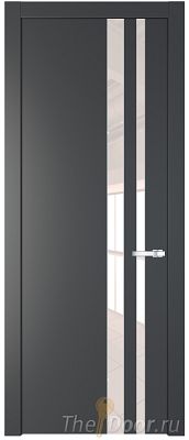 Дверь Profil Doors 20PW цвет Графит (Pantone 425С) стекло Lacobel Перламутровый лак молдинг Серебро Дверь Profil Doors 20PW цвет Графит (Pantone 425С) стекло Lacobel Перламутровый лак молдинг Серебро