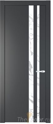 Дверь Profil Doors 20PW цвет Графит (Pantone 425С) стекло Нефи белый узор серебро молдинг Серебро Дверь Profil Doors 20PW цвет Графит (Pantone 425С) стекло Нефи белый узор серебро молдинг Серебро