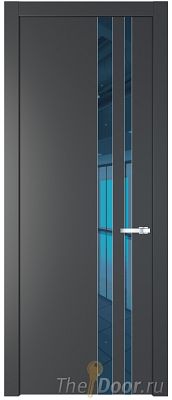 Дверь Profil Doors 20PW цвет Графит (Pantone 425С) стекло Зеркало Blue молдинг Серебро Дверь Profil Doors 20PW цвет Графит (Pantone 425С) стекло Зеркало Blue молдинг Серебро