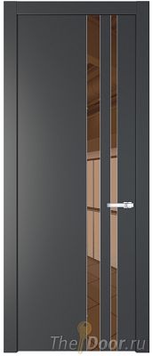 Дверь Profil Doors 20PW цвет Графит (Pantone 425С) стекло Зеркало Bronza молдинг Серебро Дверь Profil Doors 20PW цвет Графит (Pantone 425С) стекло Зеркало Bronza молдинг Серебро