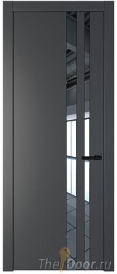 Дверь Profil Doors 20PW цвет Графит (Pantone 425С) стекло Зеркало молдинг Черный матовый Дверь Profil Doors 20PW цвет Графит (Pantone 425С) стекло Зеркало молдинг Черный матовый